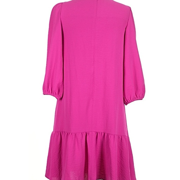 NWOT DKNY pink dropwait 3/4 sleeve dress - Picture 2 of 5